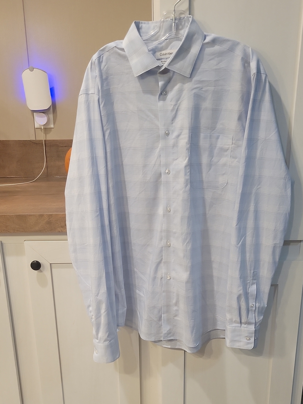 Calvin Klein Light Blue Men's Button-Down Dress Shirt